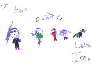 The whole Family, as seen by my daughter.